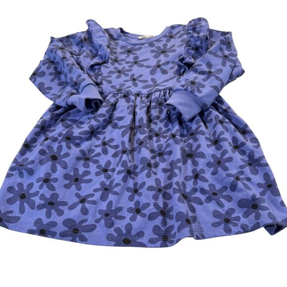 Jessica Simpson Toddler Girl 4 Blue Floral Long Sleeve Dress - Picture 1 of 5